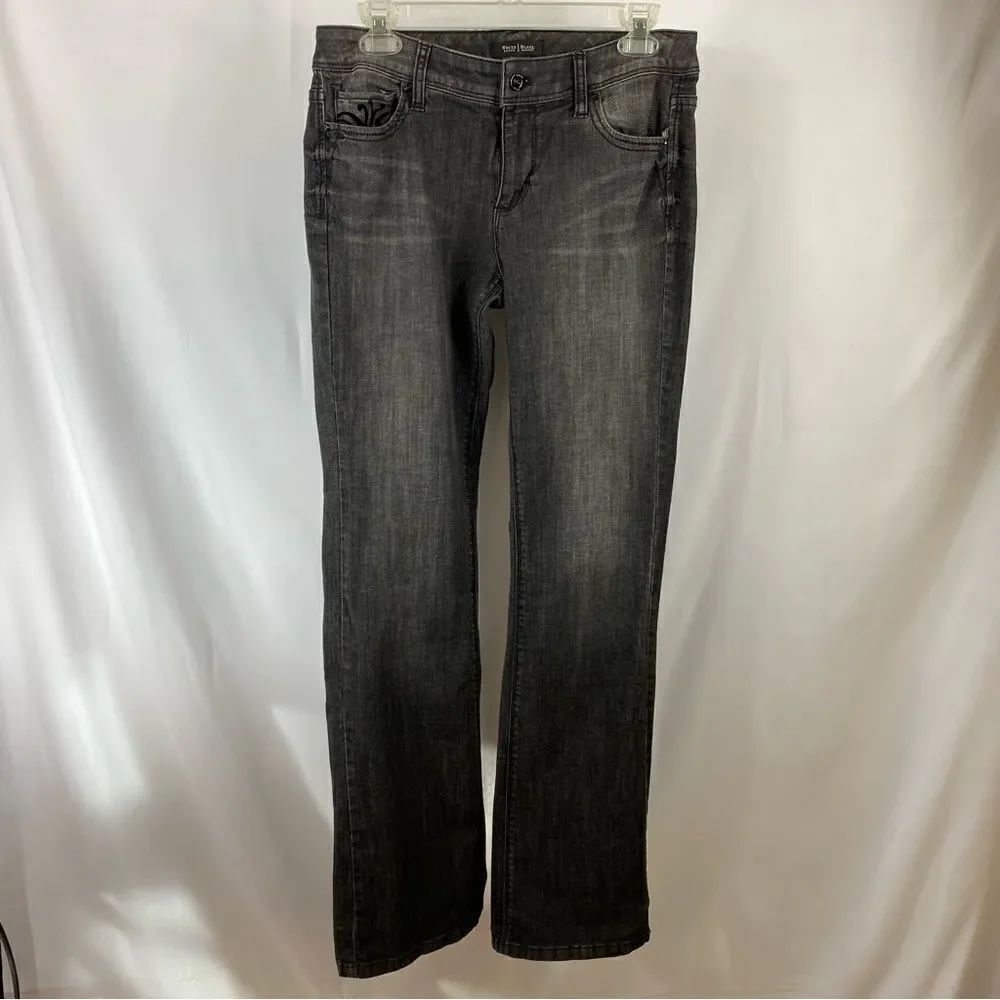 White House Black Market, Boot Leg Jeans, Size 4R, Black